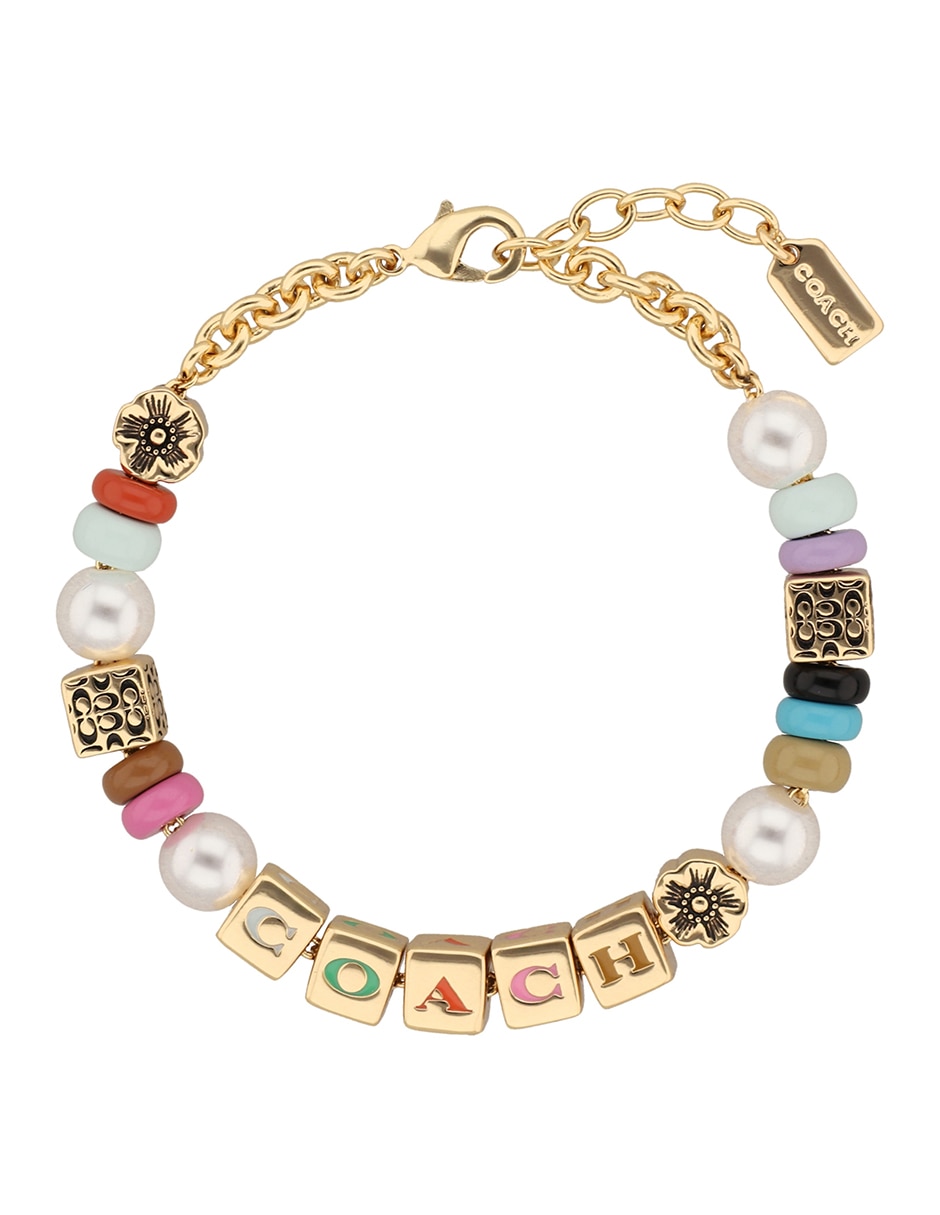 Pulsera Coach Beads acabado pulido