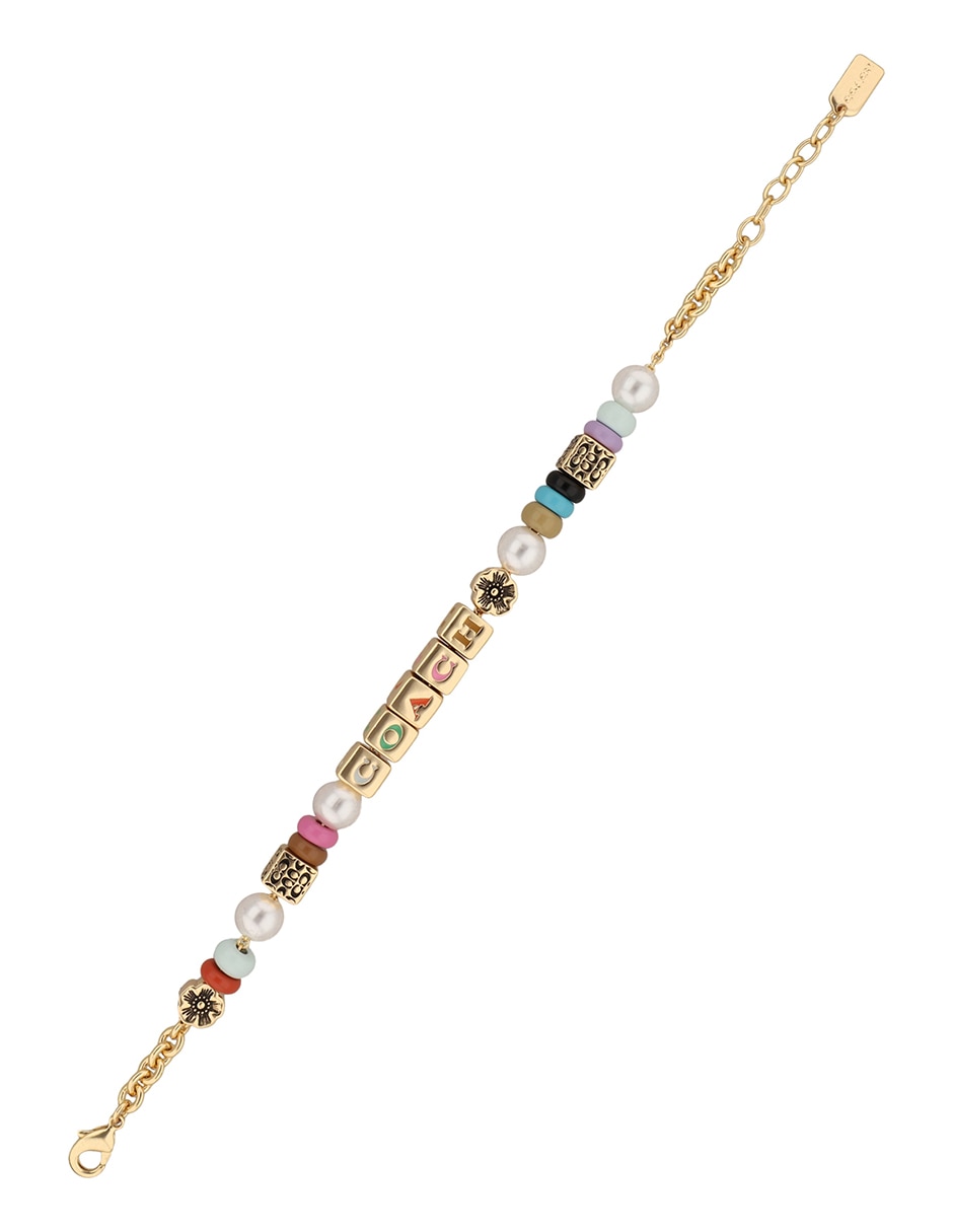 Pulsera Coach Beads acabado pulido