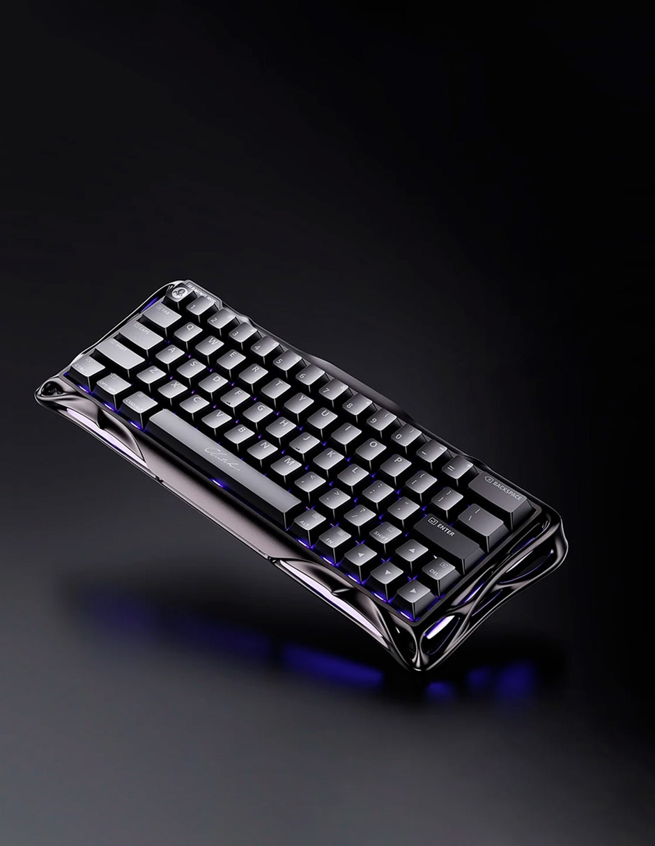 Teclado gamer USB-C QWERT inglés con interruptor Lineal Gravastar Mercury V60 Pro Deluxe Edition