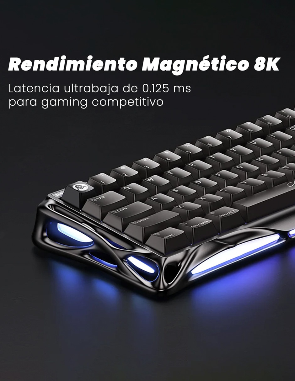Teclado gamer USB-C QWERT inglés con interruptor Lineal Gravastar Mercury V60 Pro Deluxe Edition
