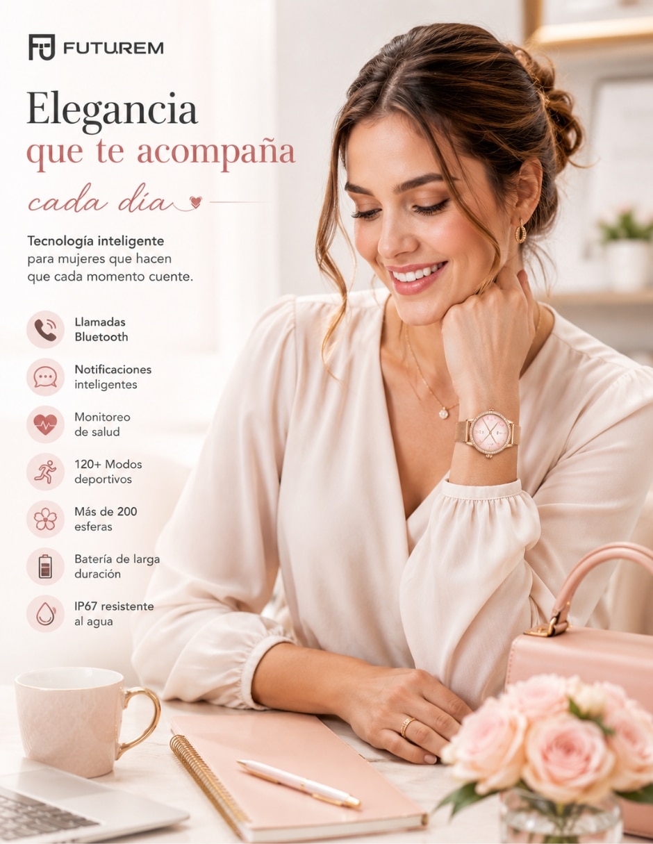 Set audífonos True Wireless Xiaomi Buds 6 Play Rosa con Smartwatch Dama Rosé inalámbricos con cancelación de ruido
