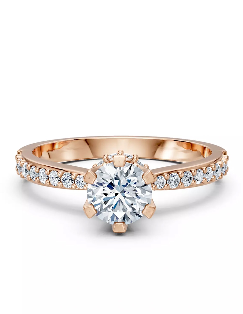 Anillo de compromiso de oro 9 k zirconia cúbica Anillo de compromiso de oro 9 k zirconia cúbica