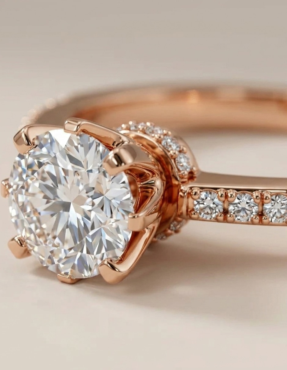 Anillo de compromiso de oro 18 k zirconia cúbica 7