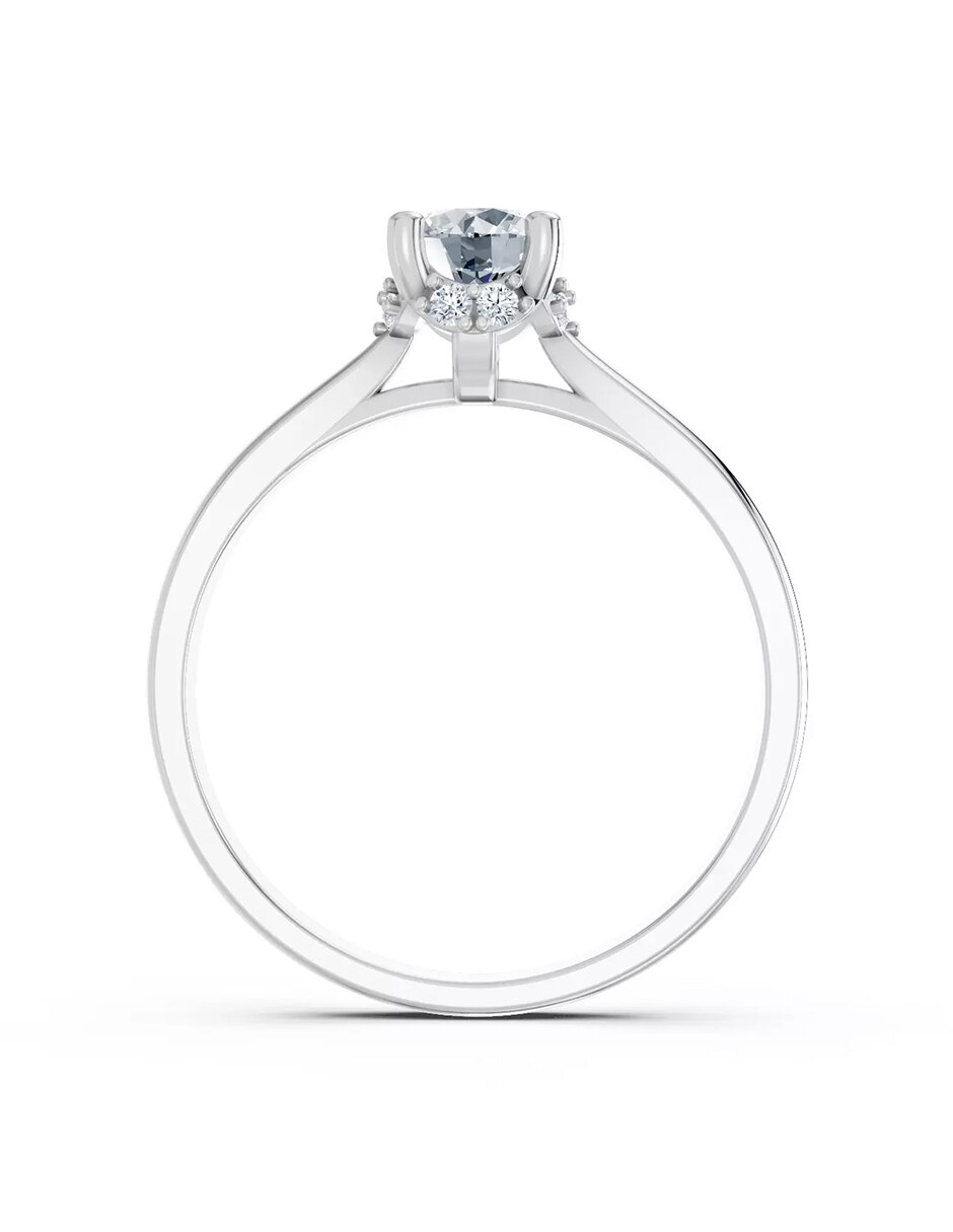 Anillo de compromiso de oro 18 k zirconia cúbica 2