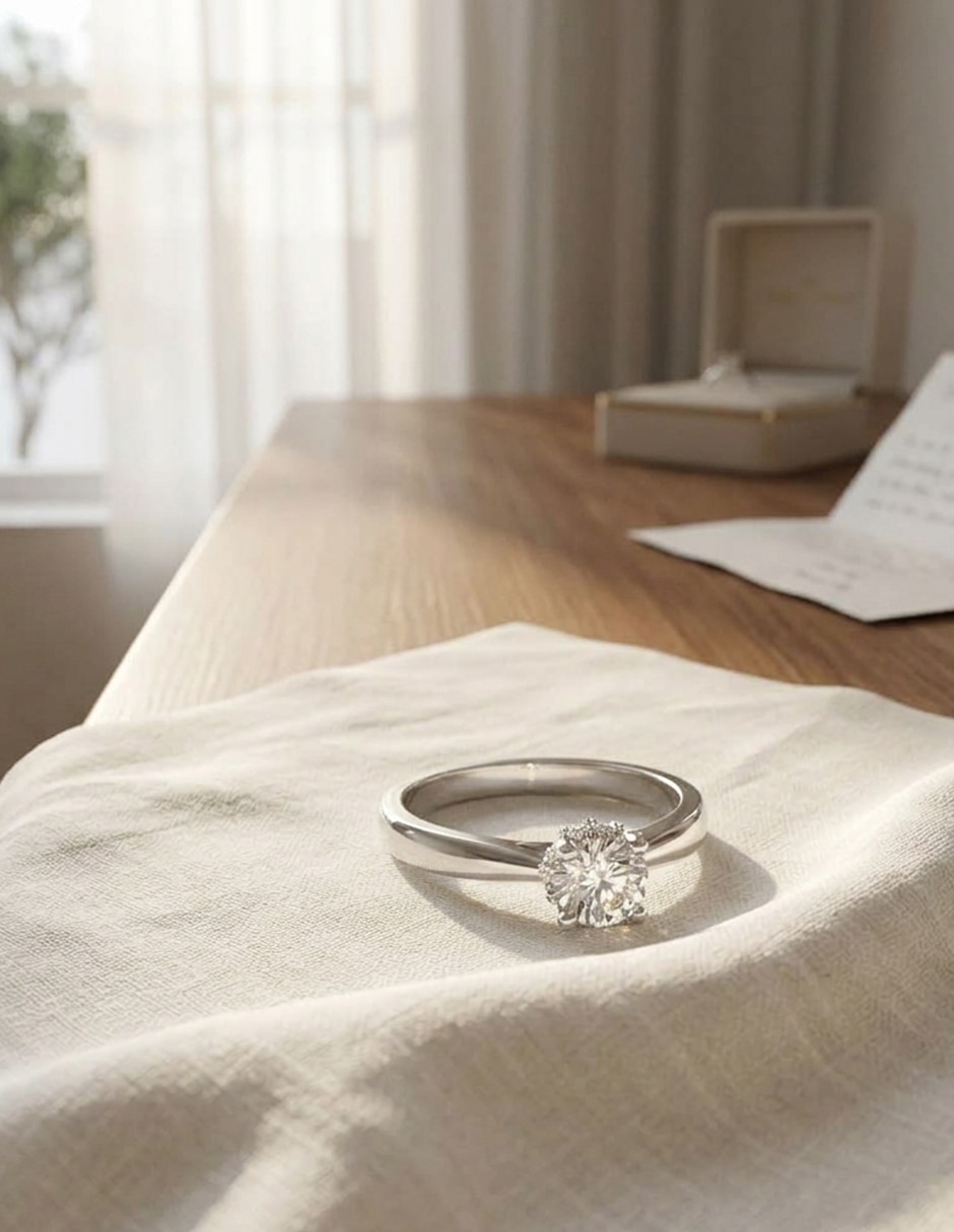 Anillo de compromiso de oro 18 k zirconia cúbica 7