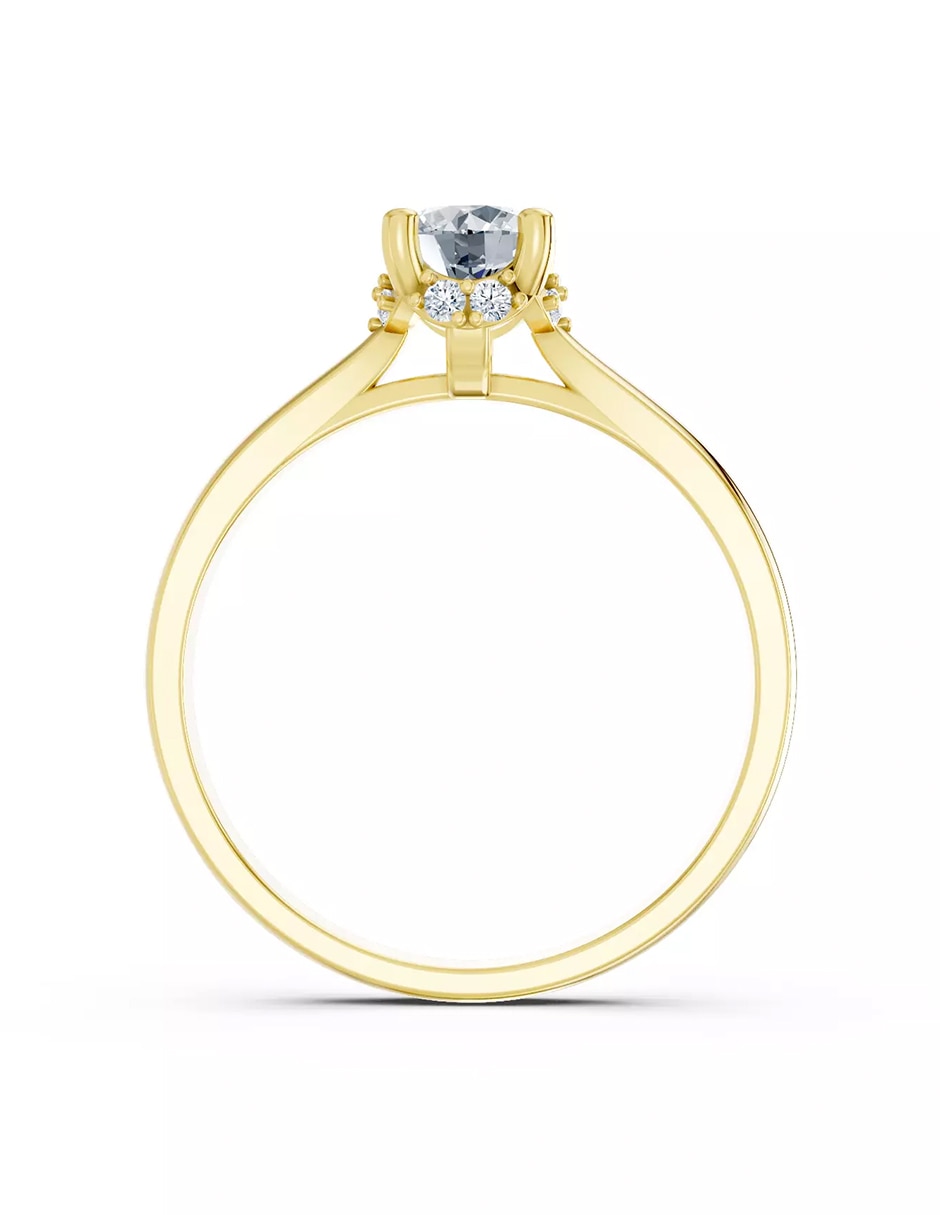 Anillo de compromiso de oro 9 k Amore Mio zirconia cúbica