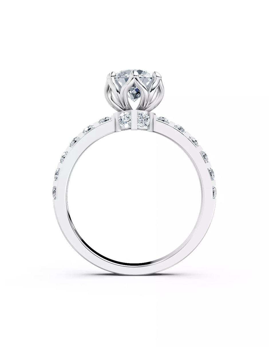 Anillo de compromiso de oro 9 k zirconia cúbica 2