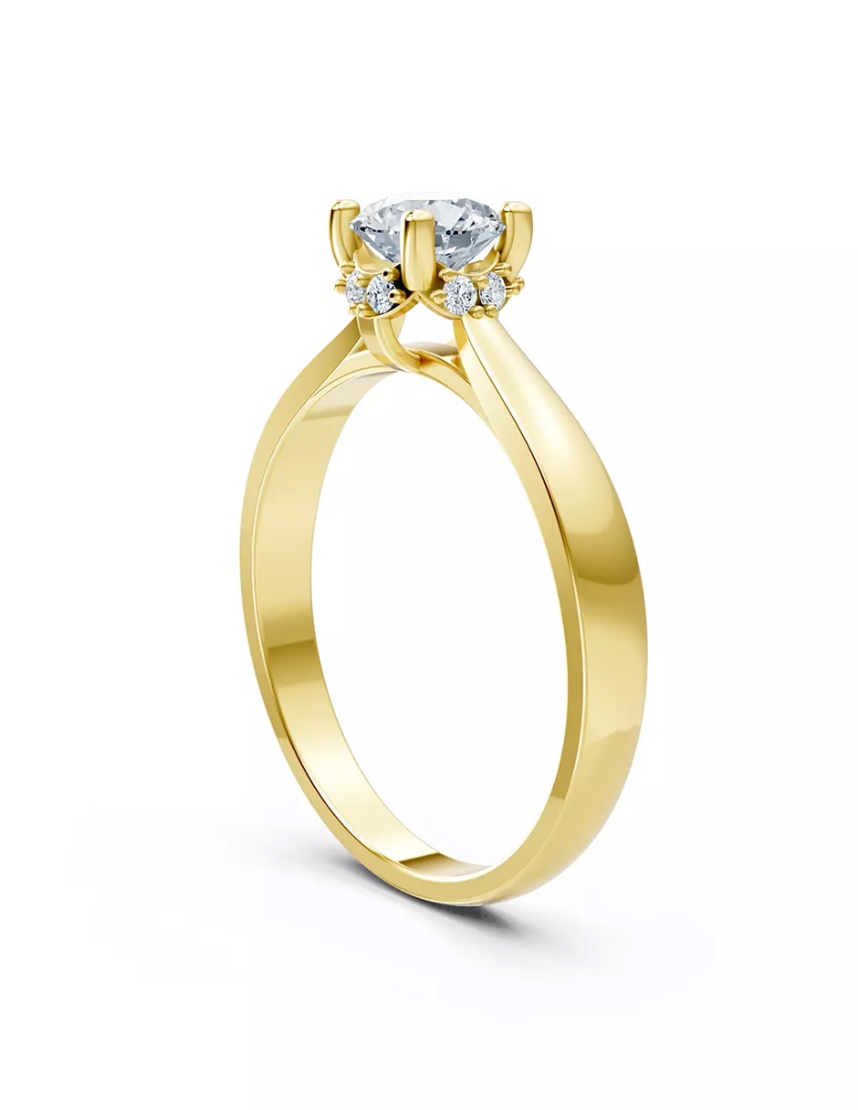Anillo de compromiso de oro 18 k Amore Mio zirconia cúbica