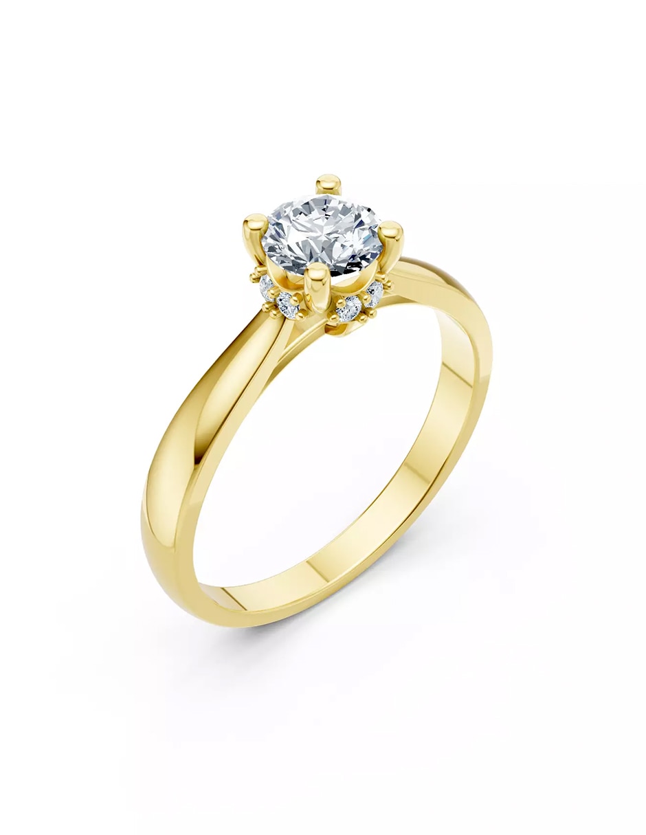 Anillo de compromiso de oro 18 k Amore Mio zirconia cúbica