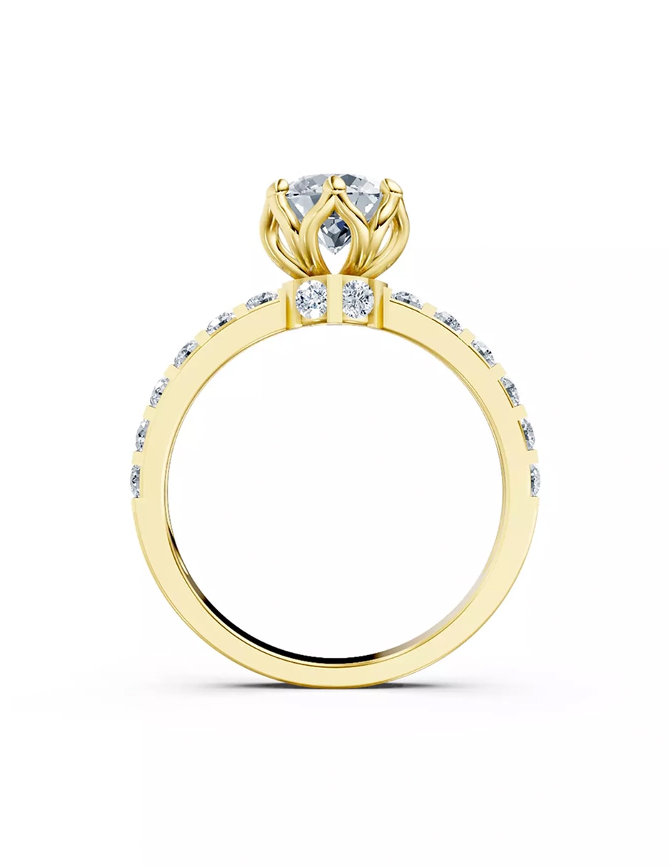 Anillo de compromiso de oro 9 k zirconia cúbica 2