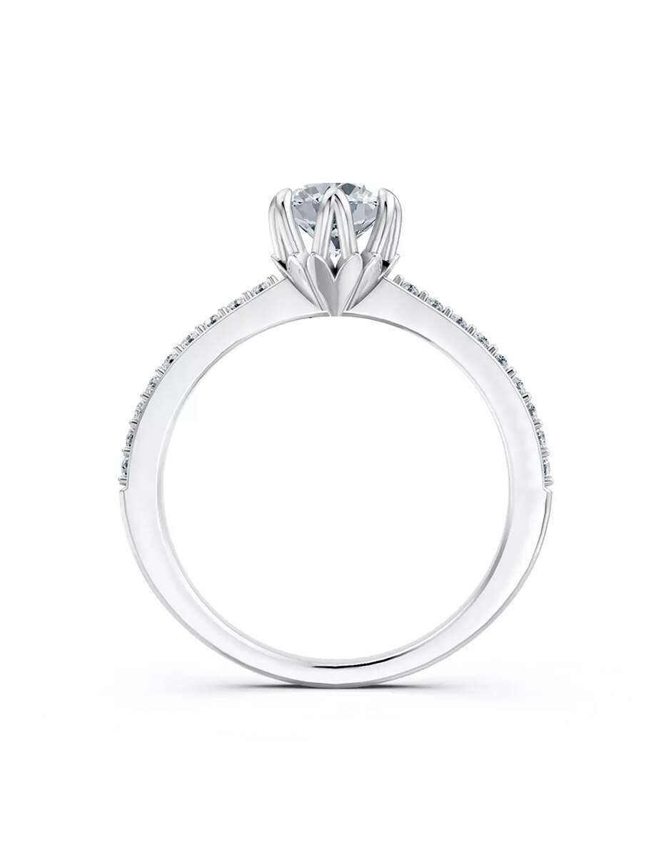 Anillo de compromiso de oro 14 k zirconia cúbica 2