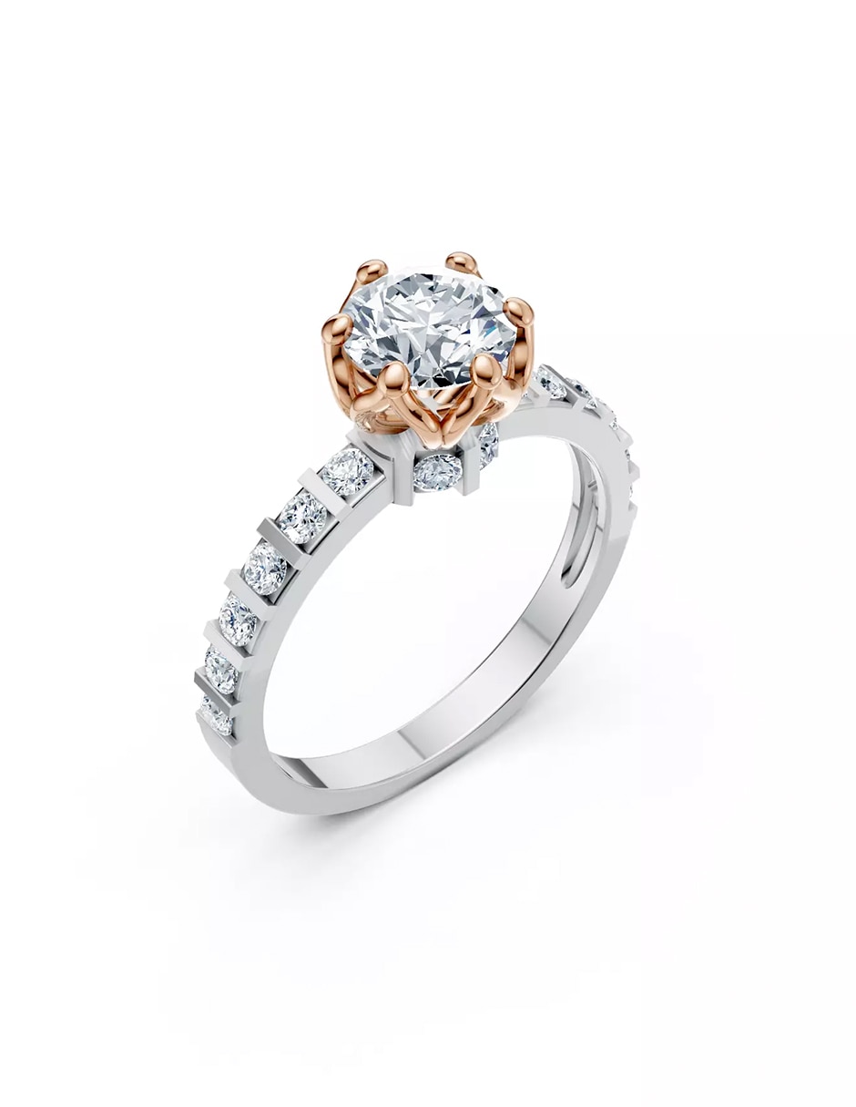 Anillo de compromiso de oro 18 k Amore Mio! 5