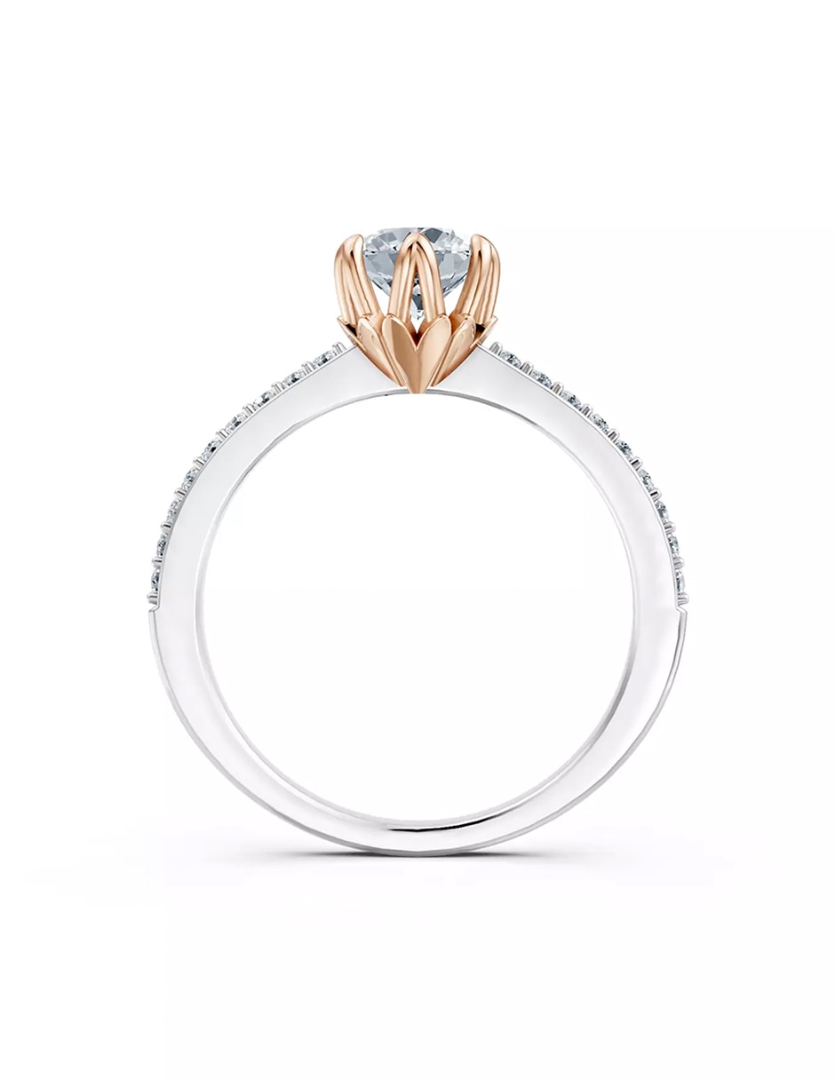 Anillo de compromiso de oro 9 k zirconia cúbica 2