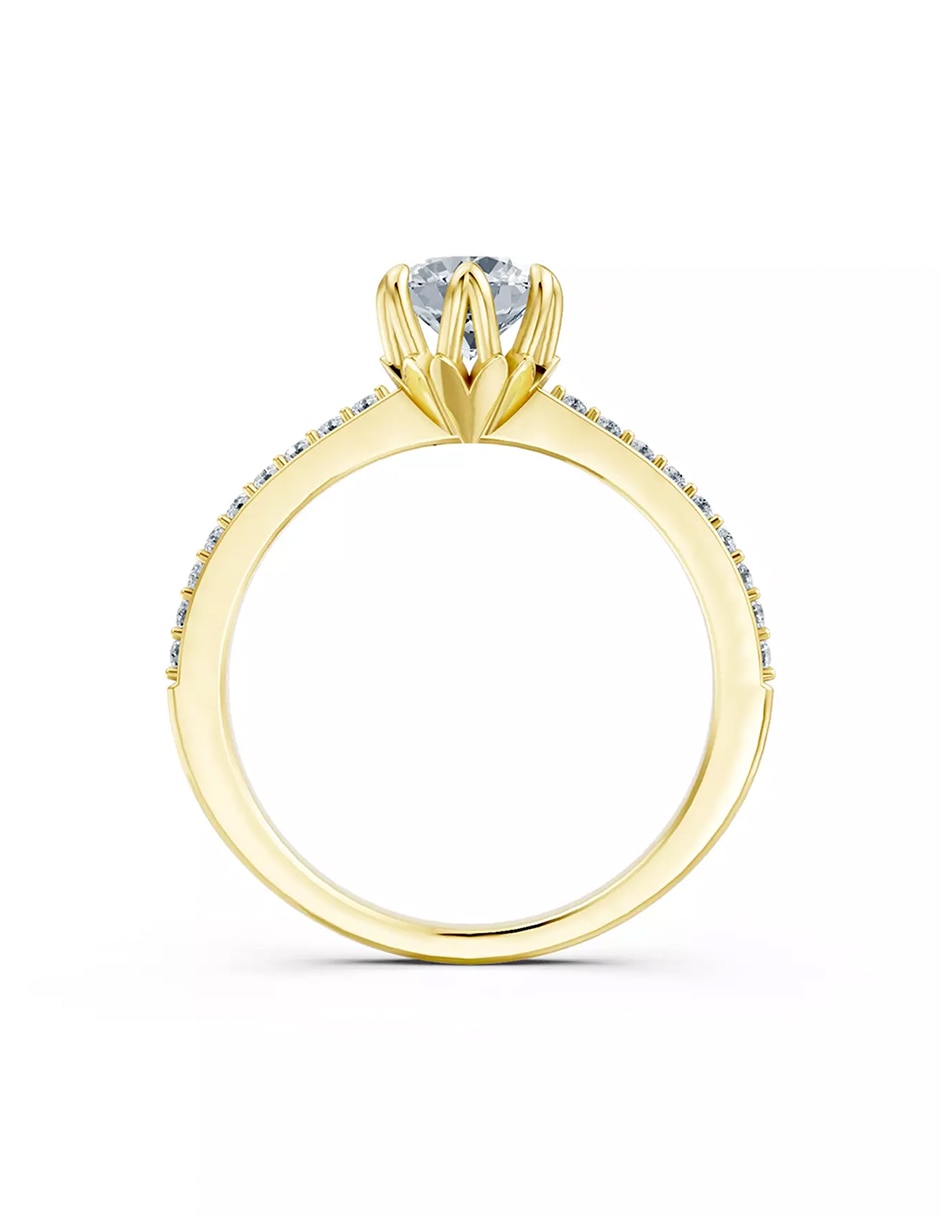 Anillo de compromiso de oro 18 k Amore Mio zirconia cúbica