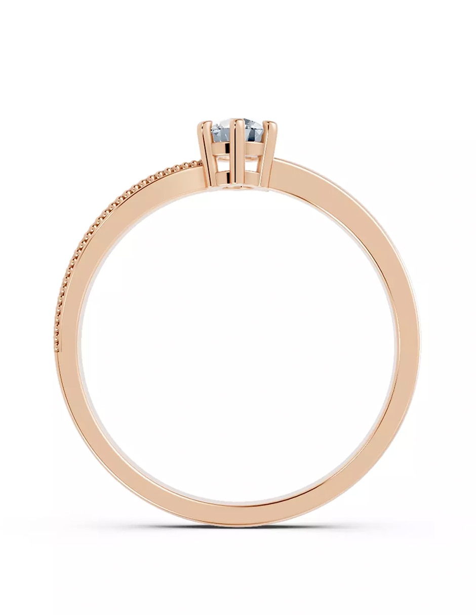 Anillo de compromiso de oro 18 k zirconia cúbica 2