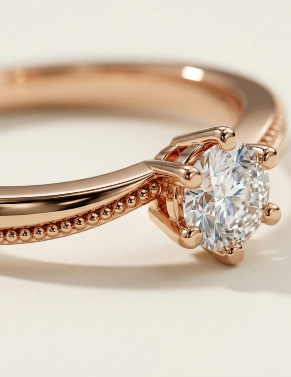 Anillo de compromiso de oro 18 k zirconia cúbica 8