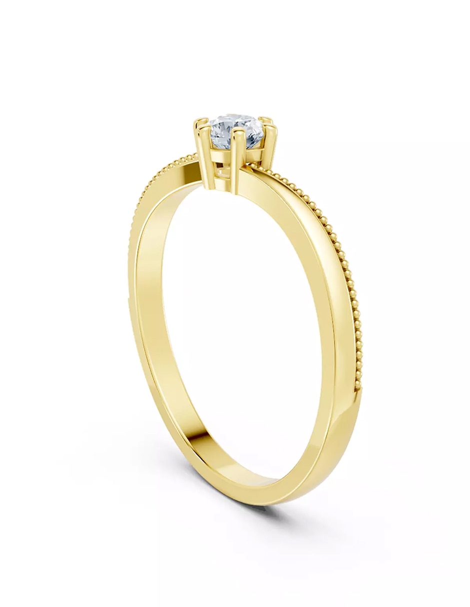 Anillo de compromiso de oro 18 k Amore Mio zirconia cúbica