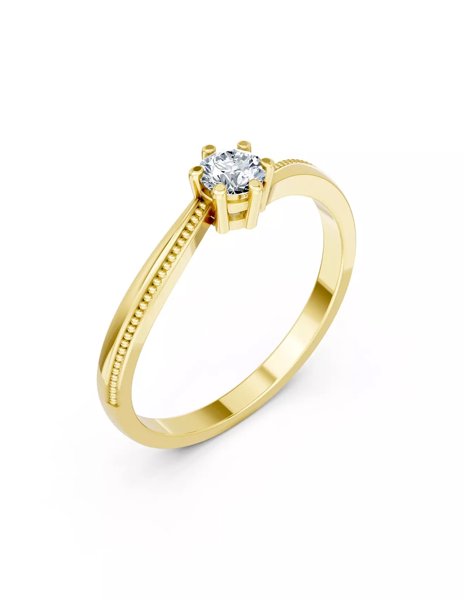Anillo de compromiso de oro 18 k Amore Mio zirconia cúbica