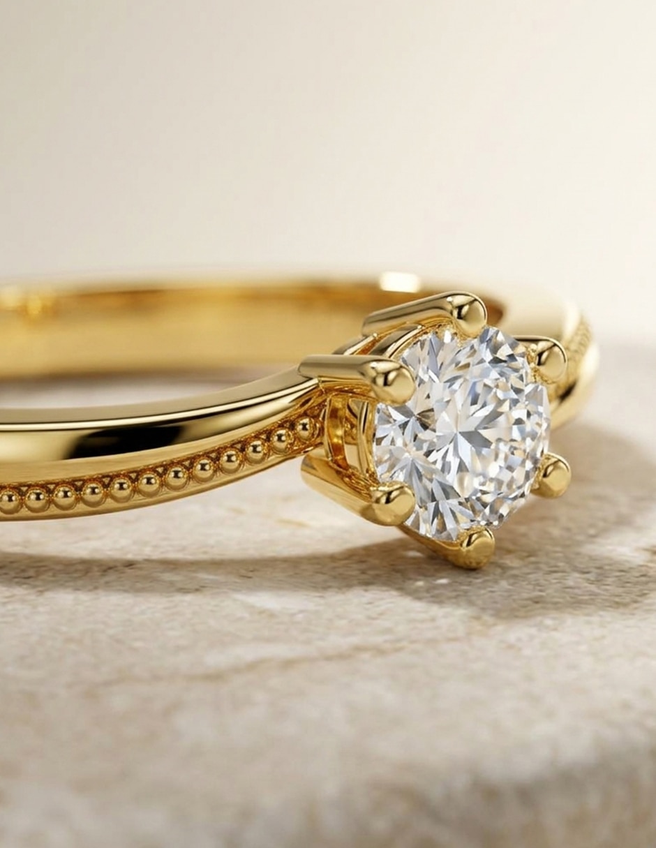 Anillo de compromiso de oro 18 k Amore Mio zirconia cúbica