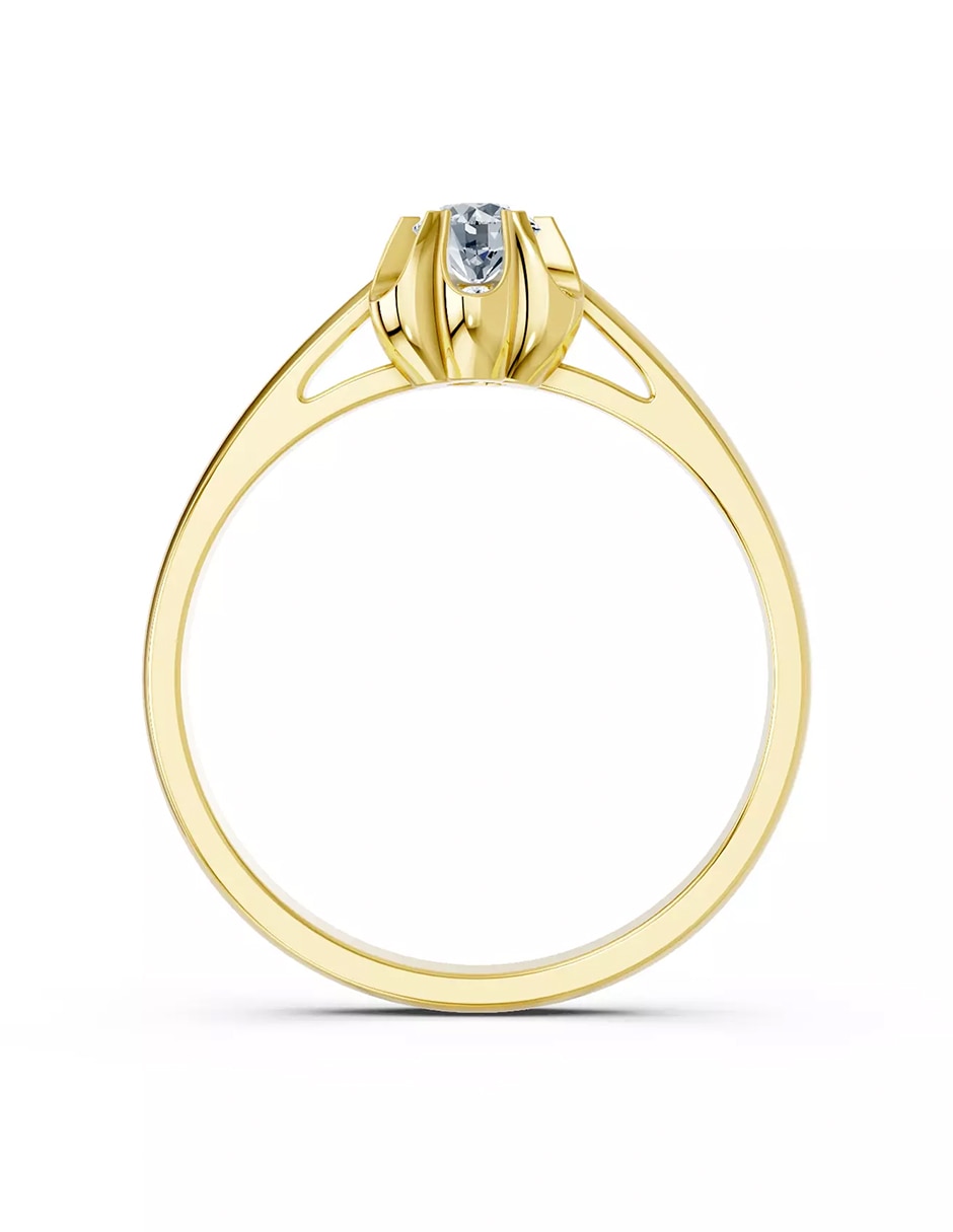 Anillo de compromiso de oro 9 k Amore Mio zirconia cúbica