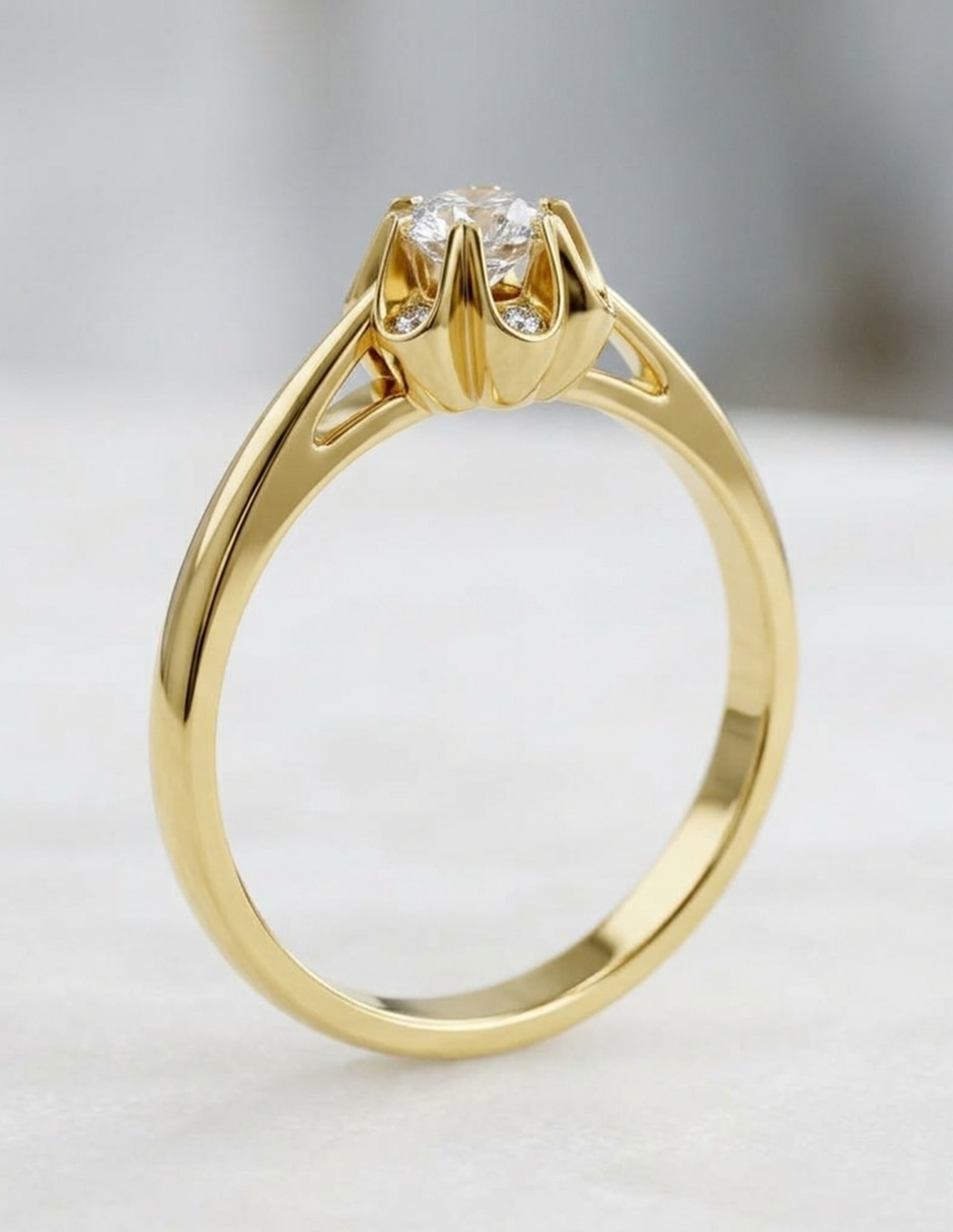 Anillo de compromiso de oro 18 k Amore Mio zirconia cúbica