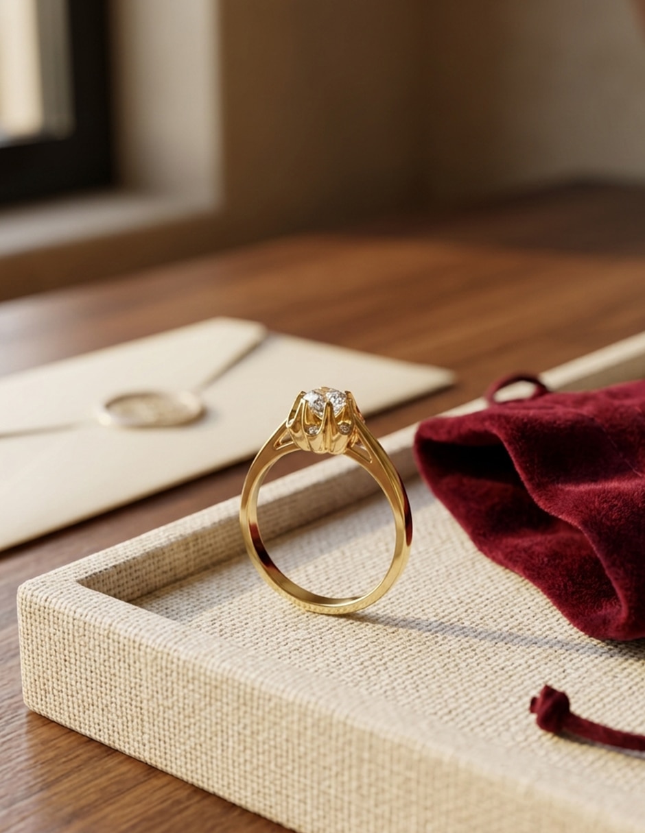 Anillo de compromiso de oro 18 k Amore Mio zirconia cúbica