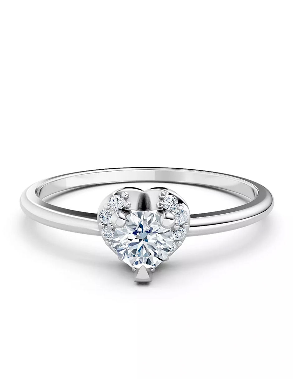 Anillo de compromiso de oro 9 k zirconia cúbica 1