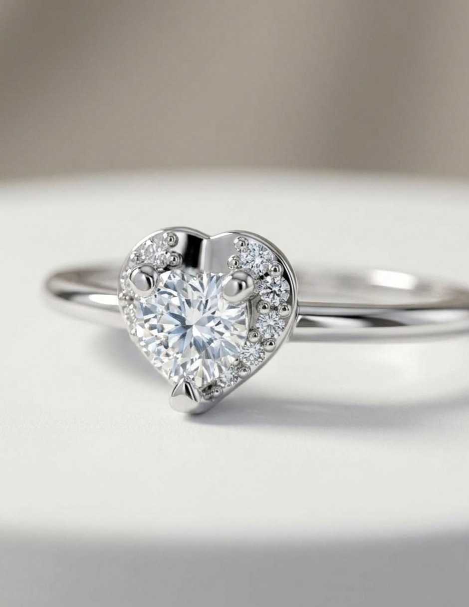 Anillo de compromiso de oro 14 k zirconia cúbica 6