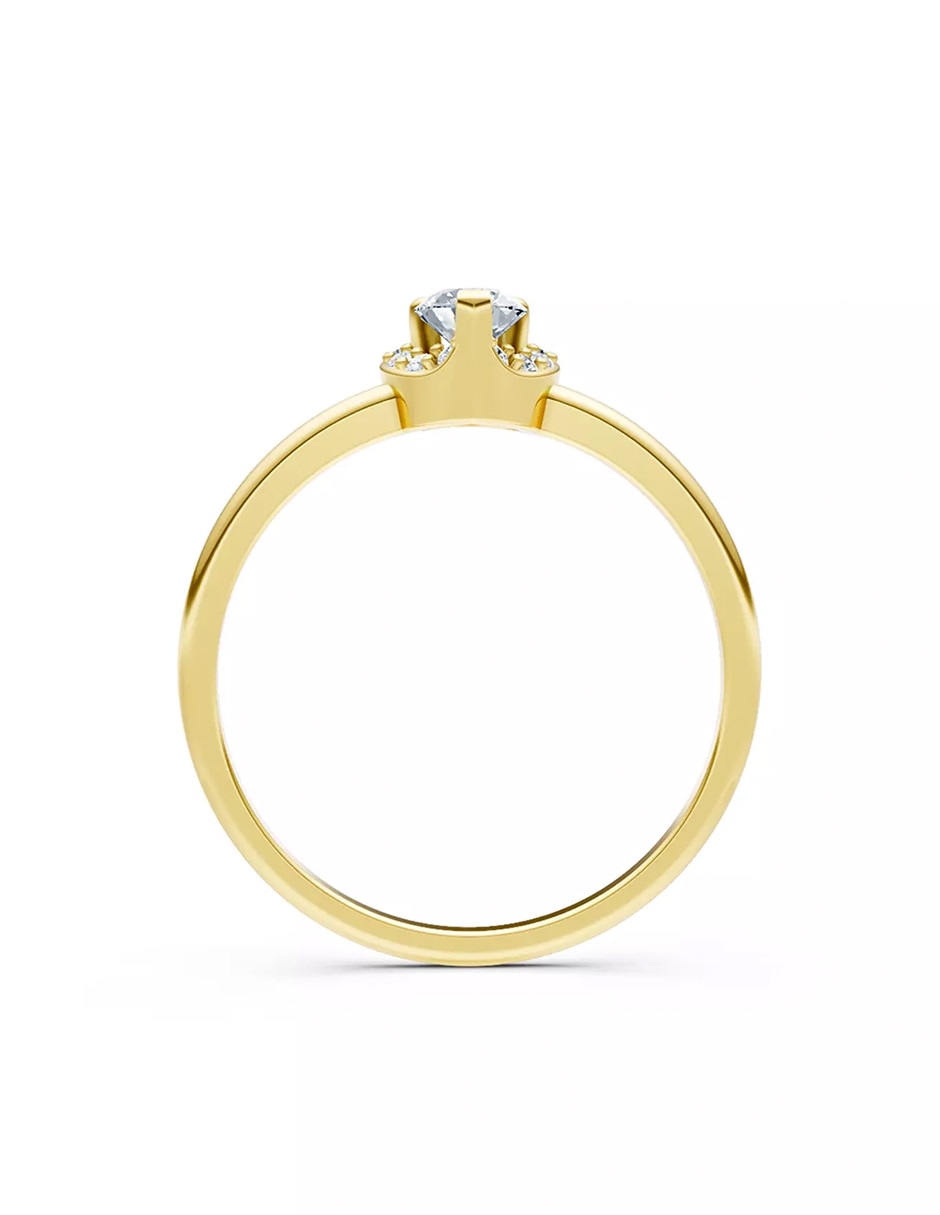 Anillo de compromiso de oro 9 k Amore Mio zirconia cúbica