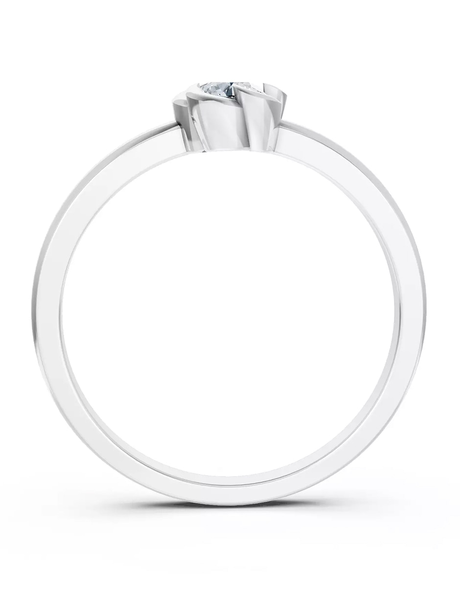 Anillo de compromiso de oro 18 k zirconia cúbica 2