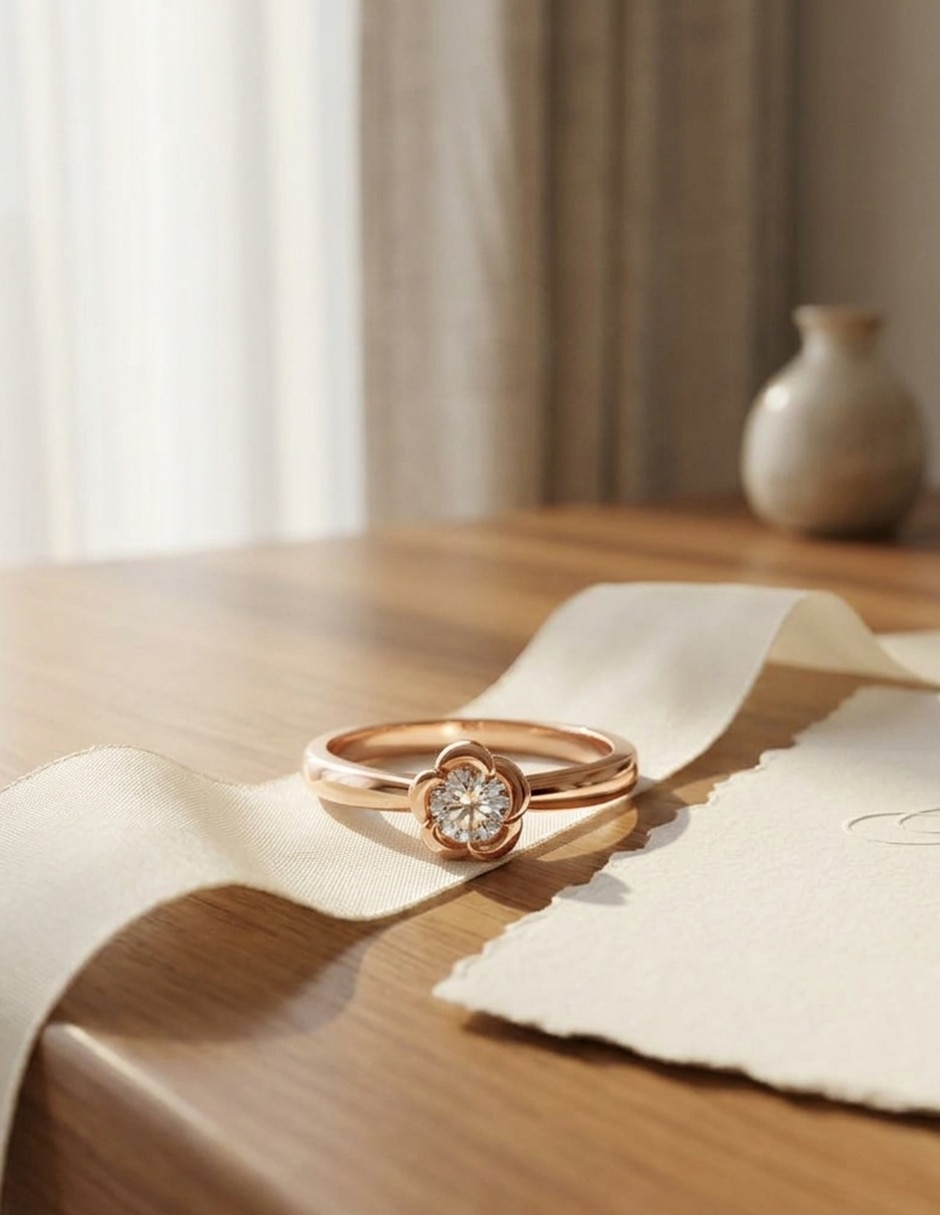 Anillo de compromiso de oro 9 k zirconia cúbica 8