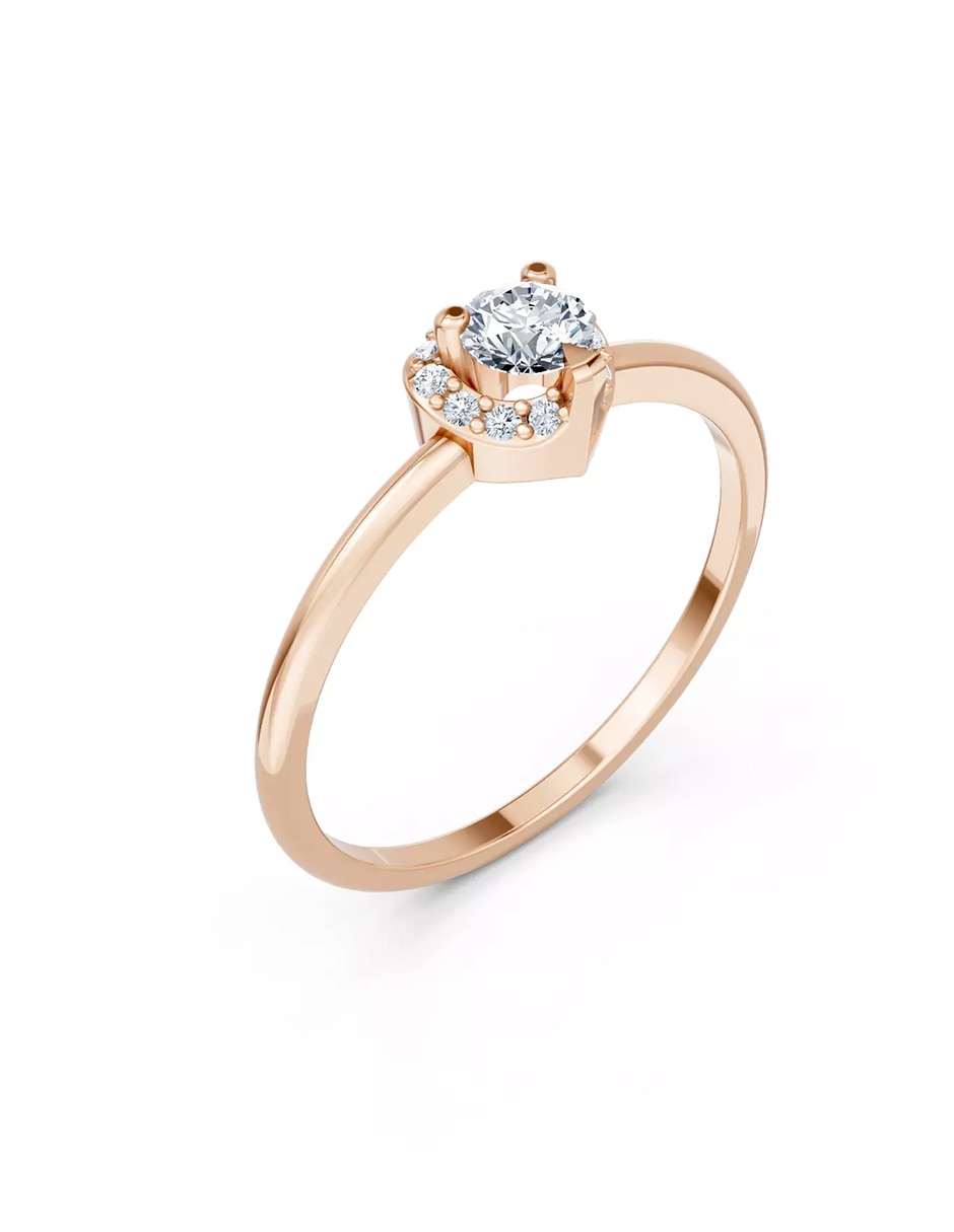 Anillo de compromiso de oro 18 k Amore Mio! 4