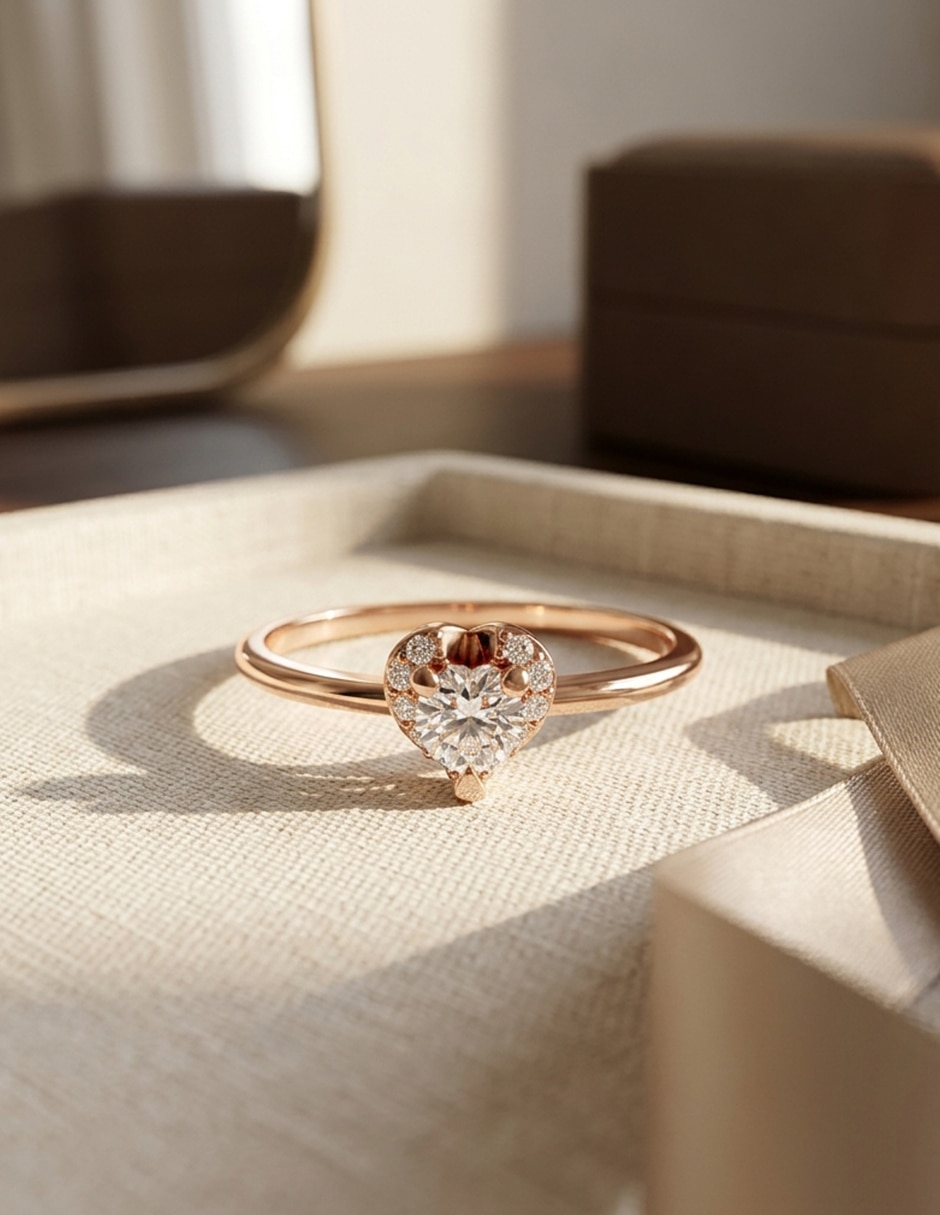 Anillo de compromiso de oro 18 k Amore Mio! 5