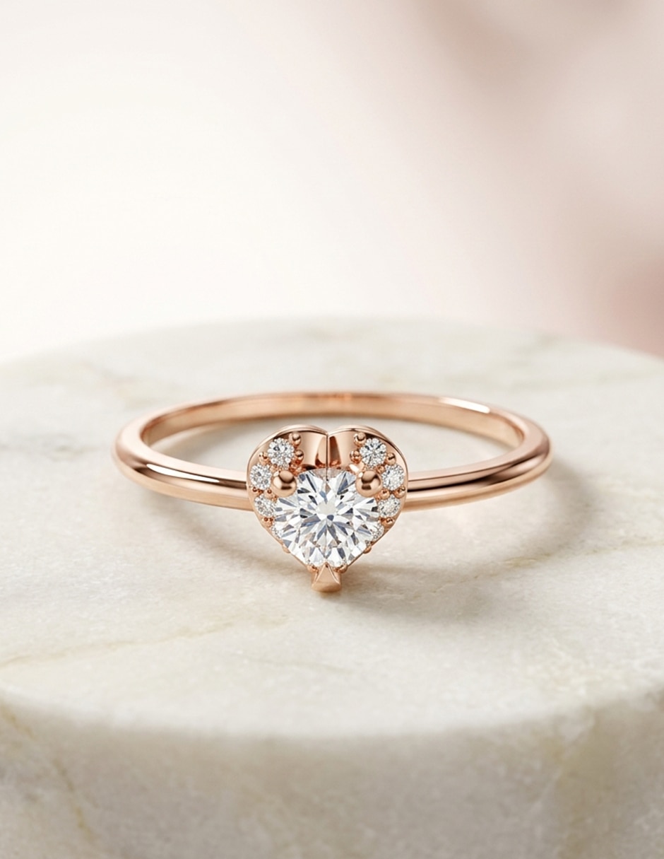 Anillo de compromiso de oro 18 k Amore Mio! 7