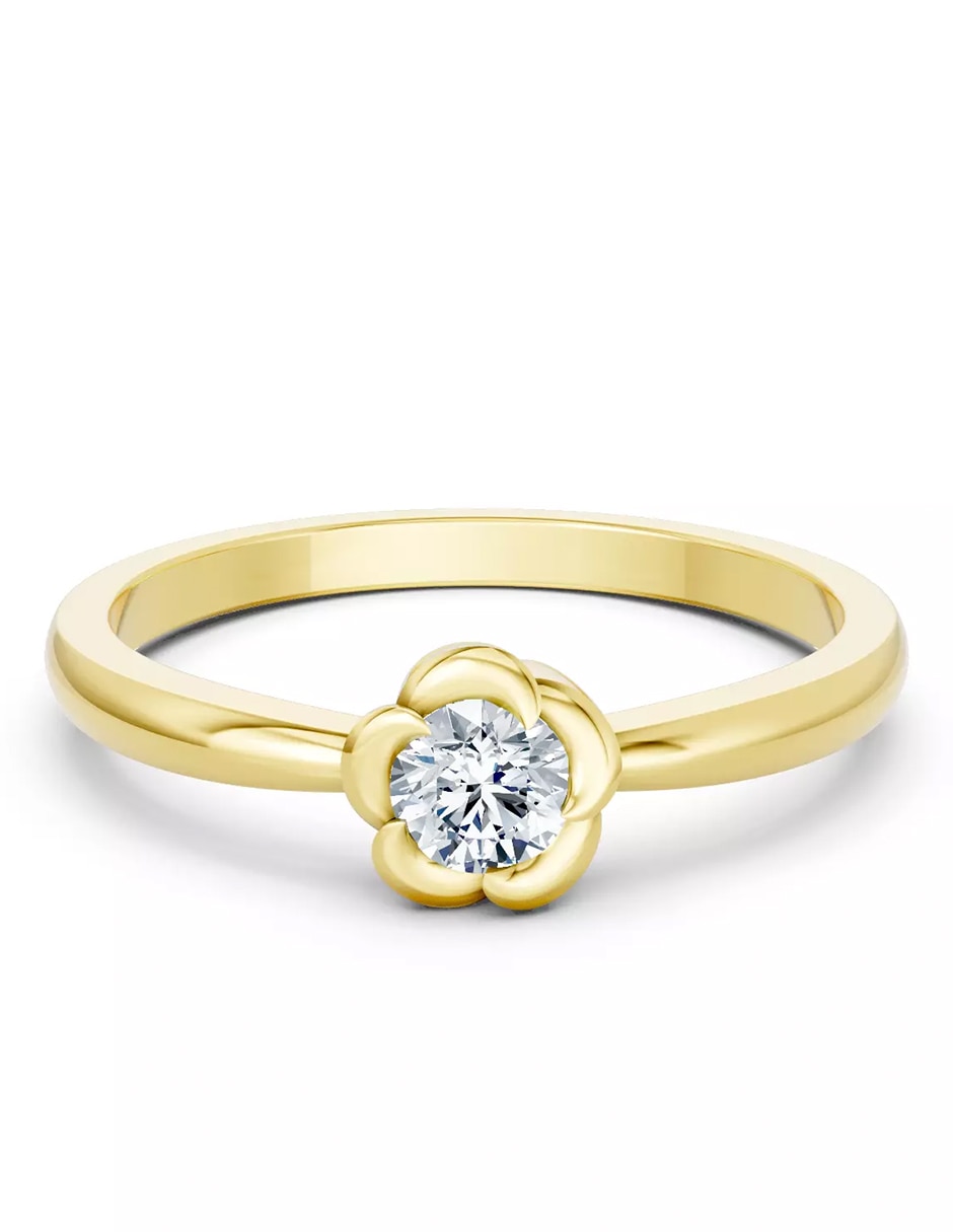 Anillo de compromiso de oro 18 k Amore Mio zirconia cúbica