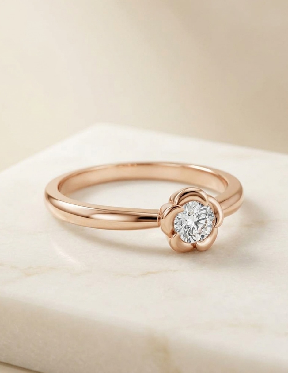 Anillo de compromiso de oro 18 k Amore Mio! 7