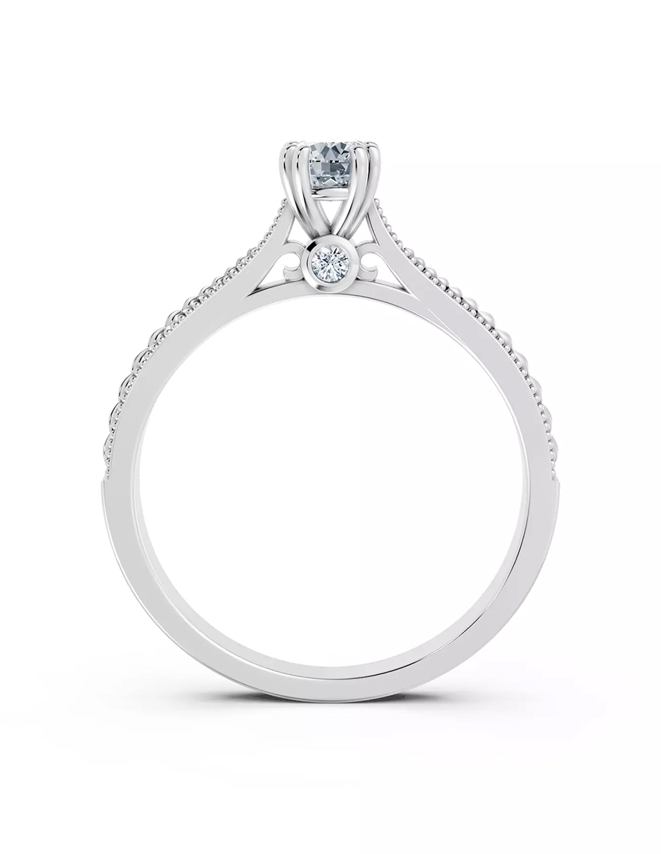 Anillo de compromiso de oro 9 k zirconia cúbica 2