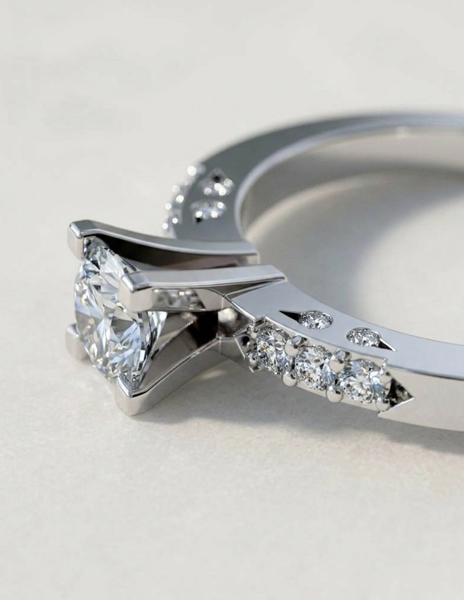 Anillo de compromiso de oro 9 k zirconia cúbica 7