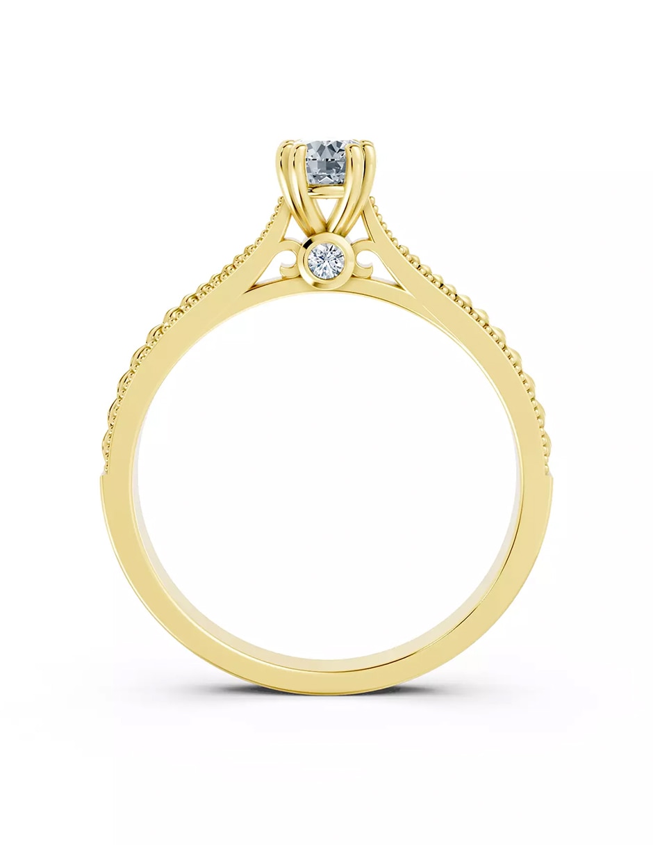 Anillo de compromiso de oro 18 k Amore Mio zirconia cúbica