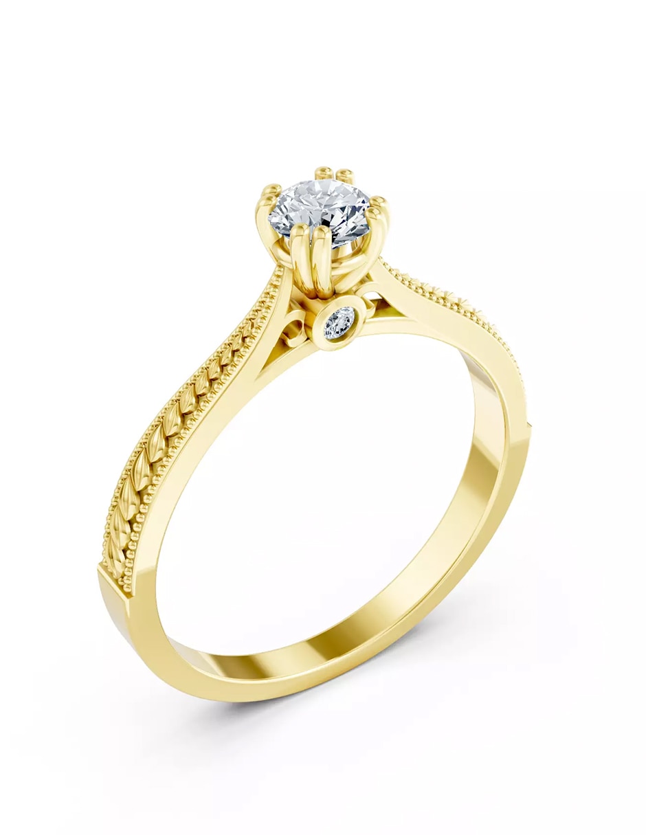 Anillo de compromiso de oro 18 k Amore Mio zirconia cúbica