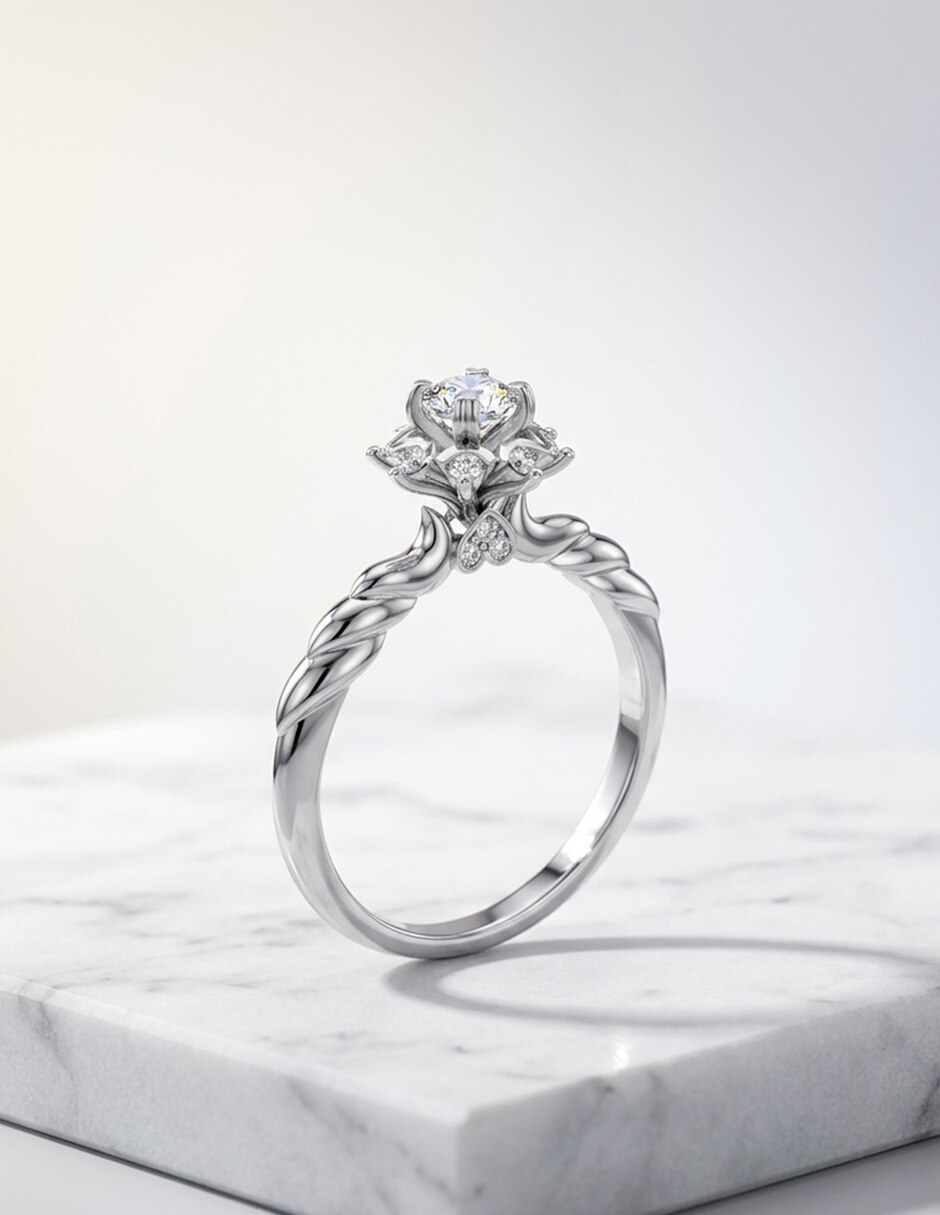 Anillo de compromiso de oro 9 k Amore Mio! 7
