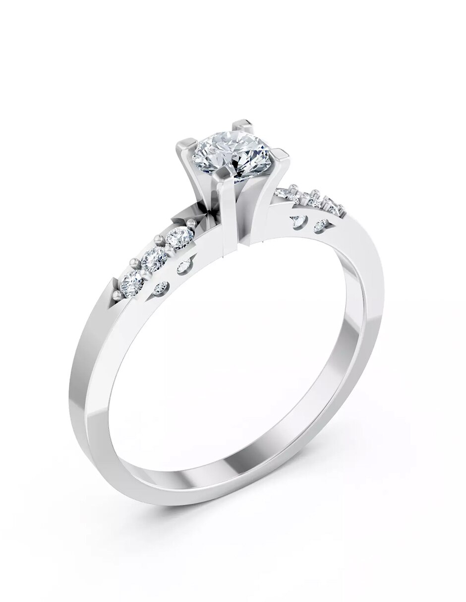 Anillo de compromiso de oro 14 k Amore Mio! 5