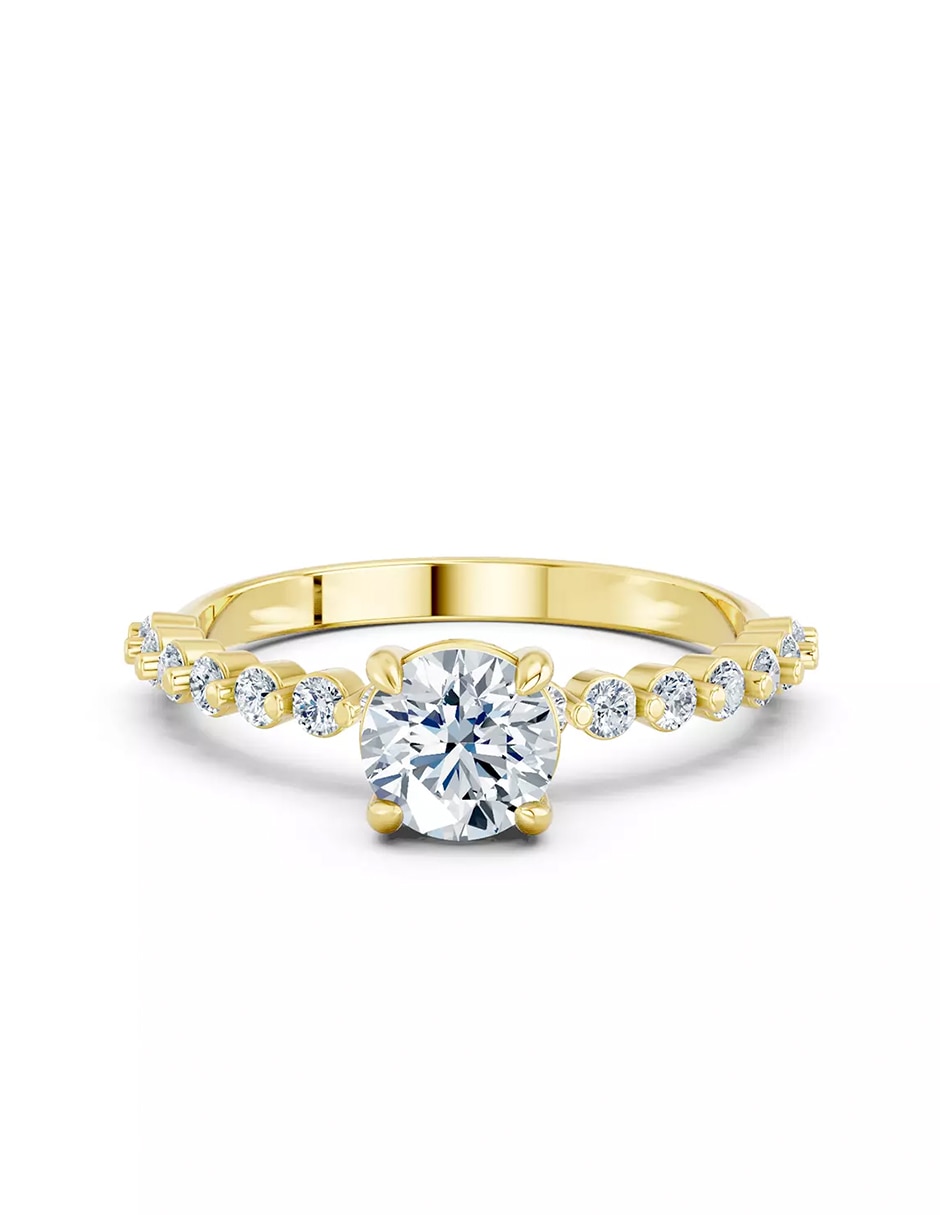 Anillo de compromiso de oro 9 k Amore Mio zirconia cúbica