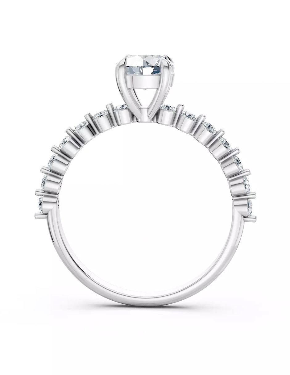 Anillo de compromiso de oro 18 k zirconia cúbica 3