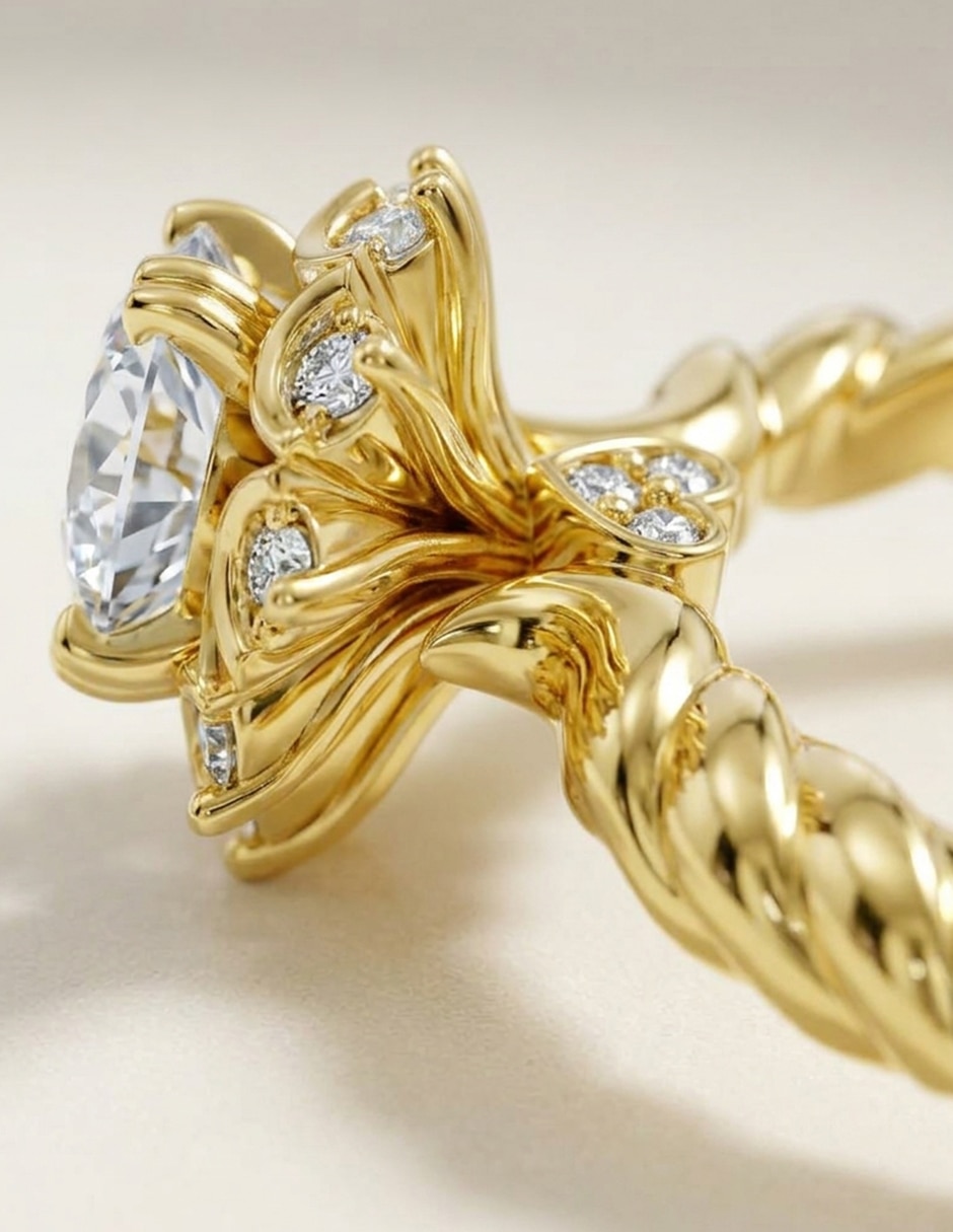 Anillo de compromiso de oro 18 k Amore Mio zirconia cúbica