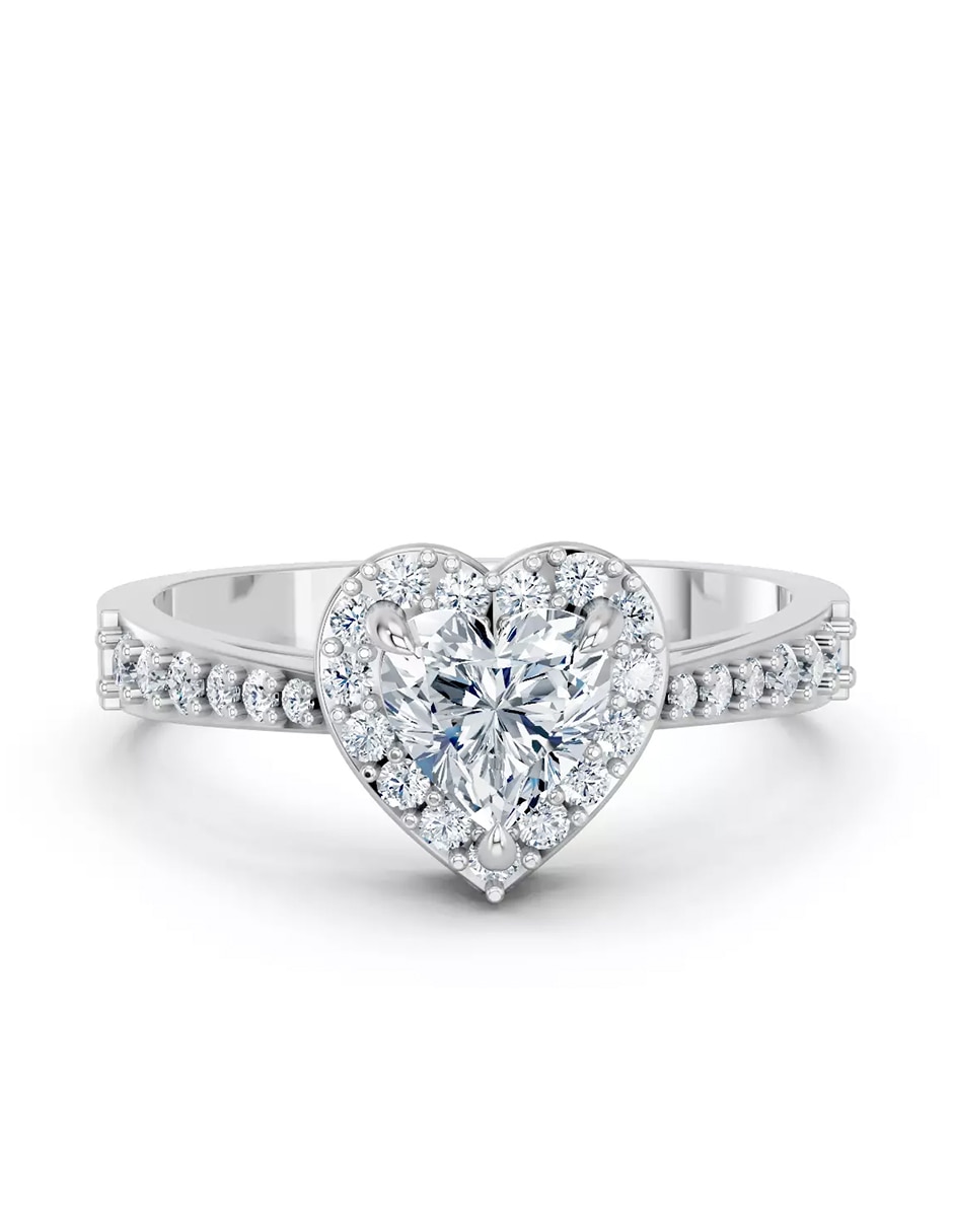 Anillo de compromiso de oro 18 k zirconia cúbica 1