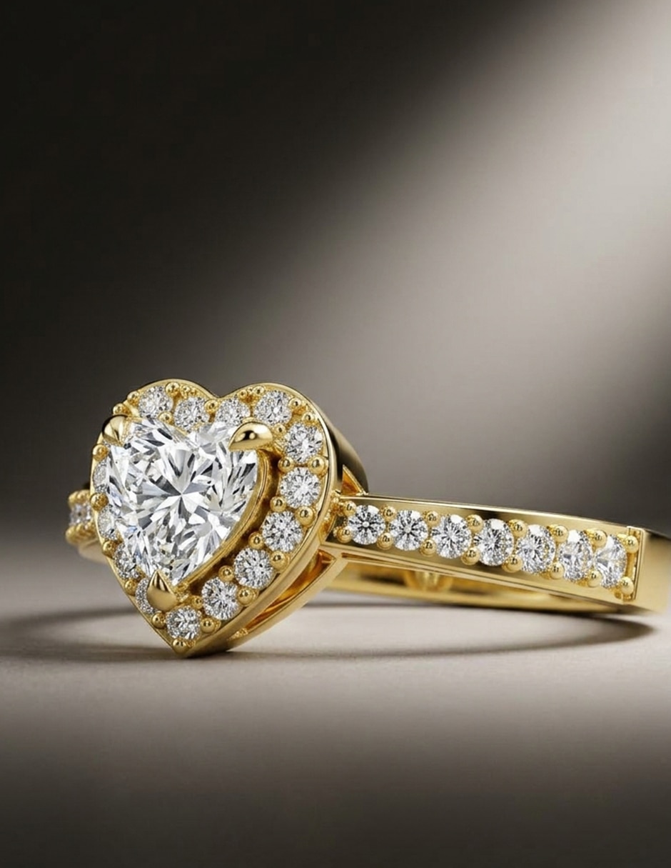 Anillo de compromiso de oro 14 k zirconia cúbica 8