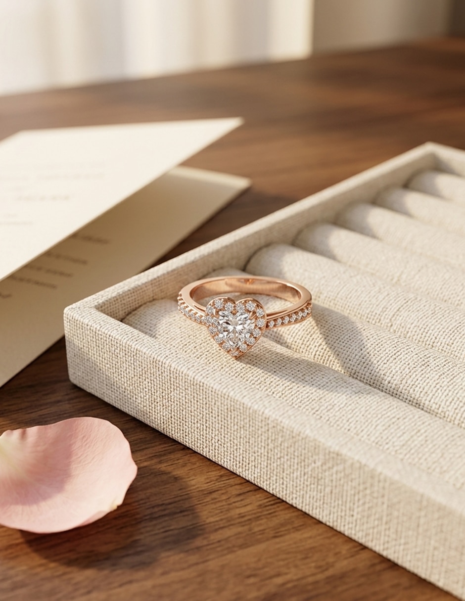 Anillo de compromiso de oro 9 k zirconia cúbica 6
