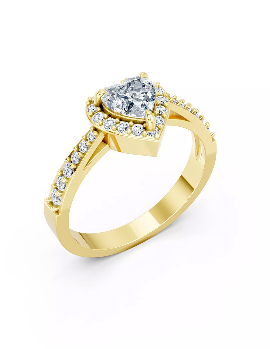 Anillo de compromiso de oro 18 k Amore Mio zirconia cúbica
