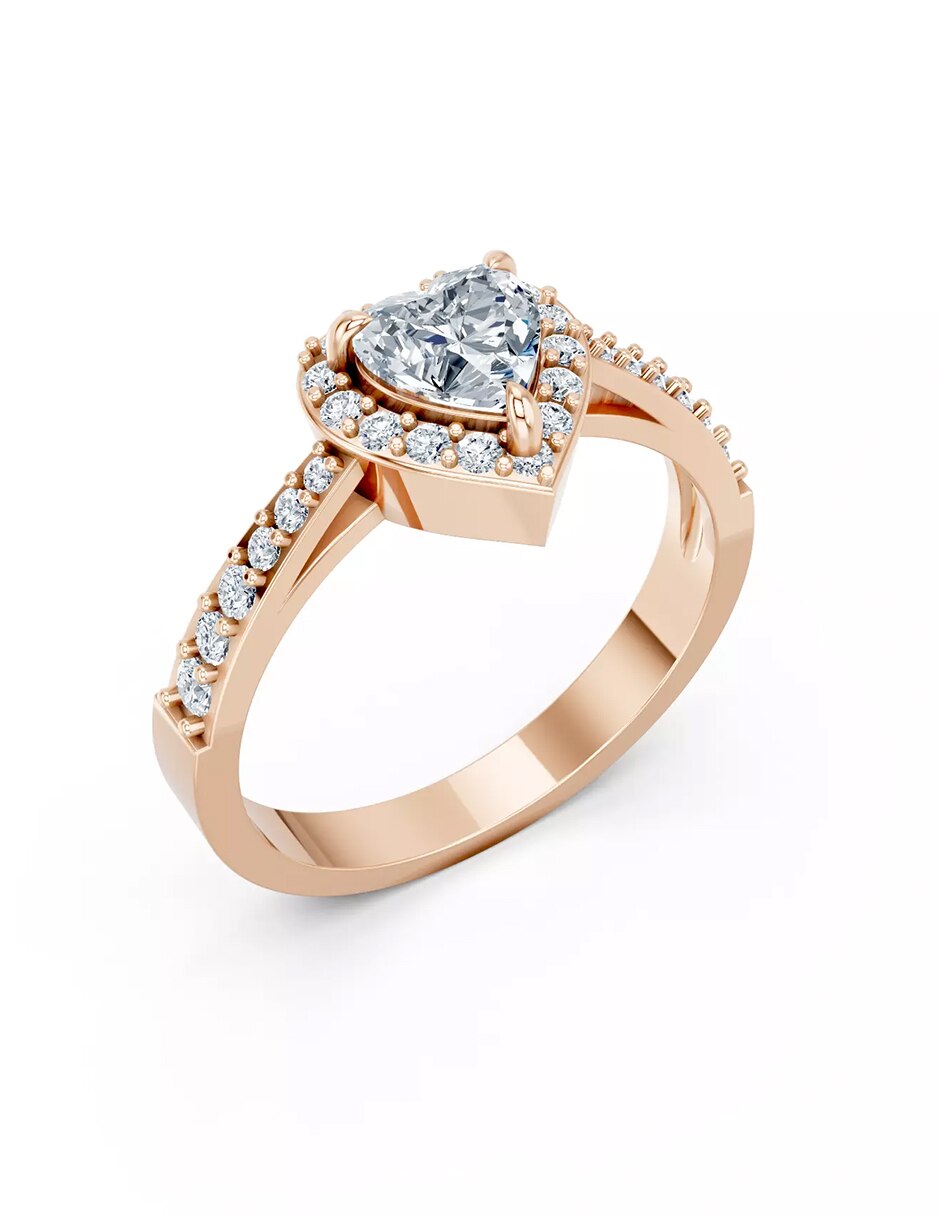 Anillo de compromiso de oro 18 k Amore Mio! 6